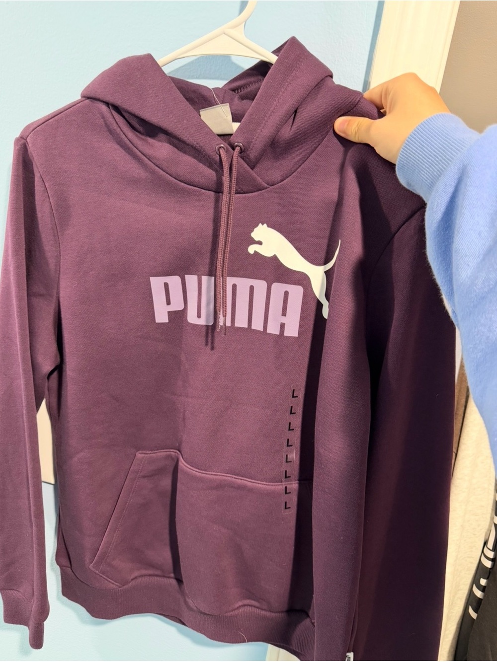 Puma Plum Pullover Hoodie with White Logo
